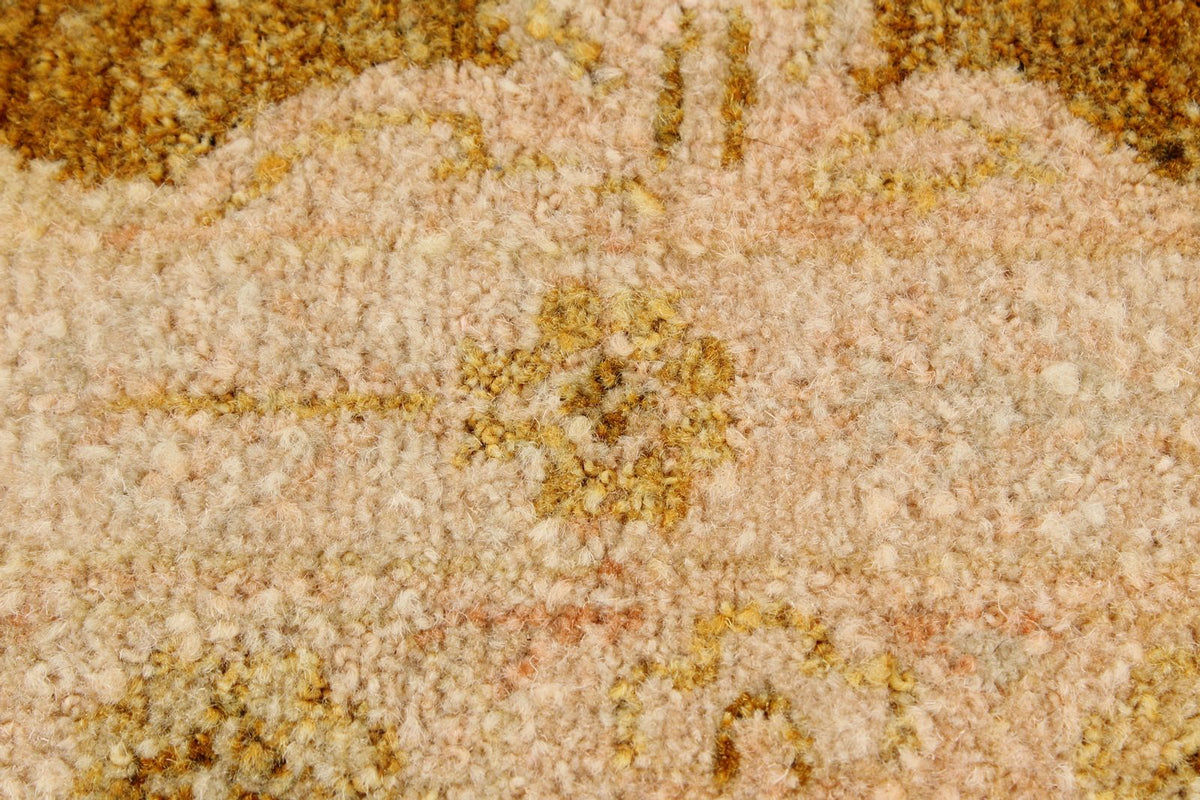 9x12 Yellow and Beige Turkish Oushak Rug