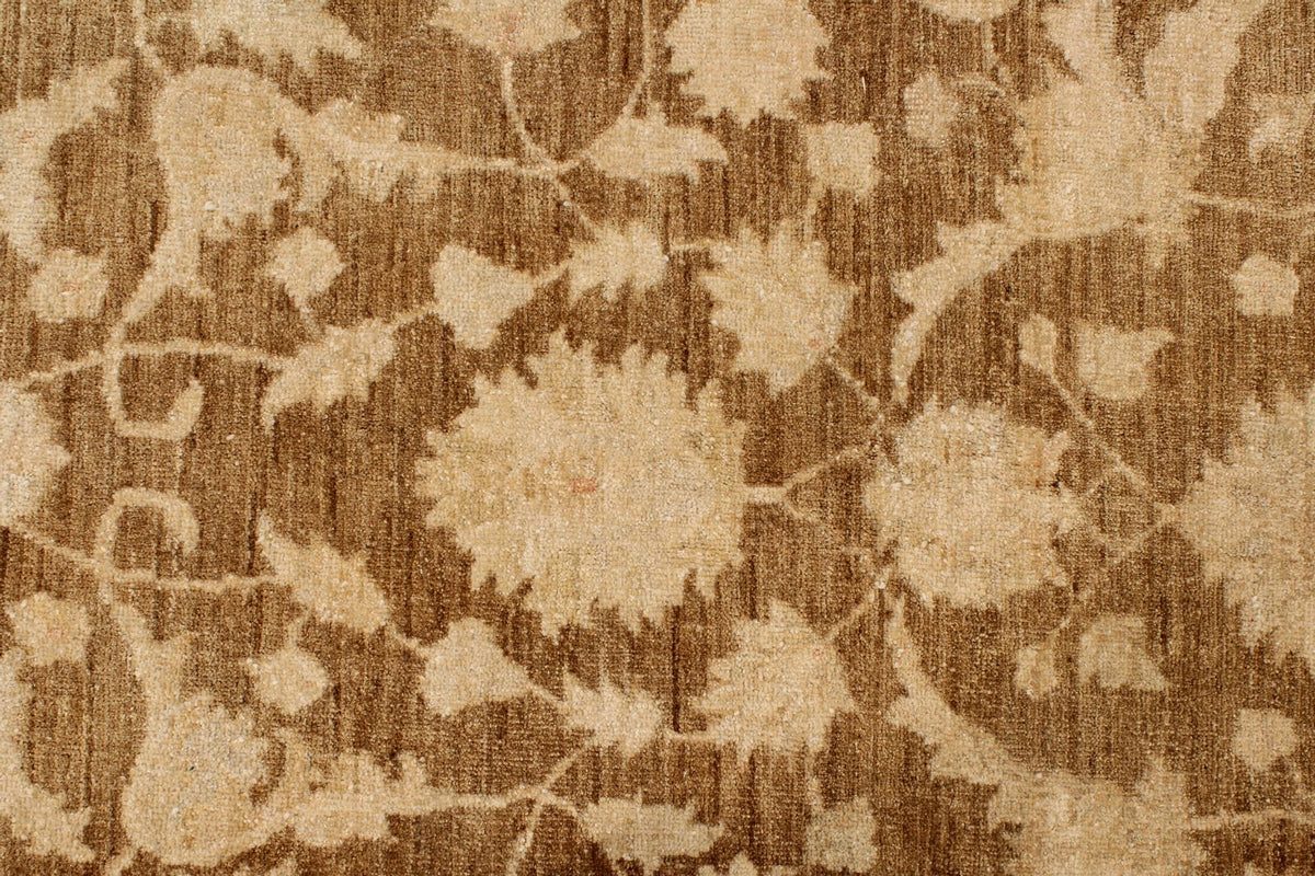 7x10 Beige and Brown Turkish Oushak Rug
