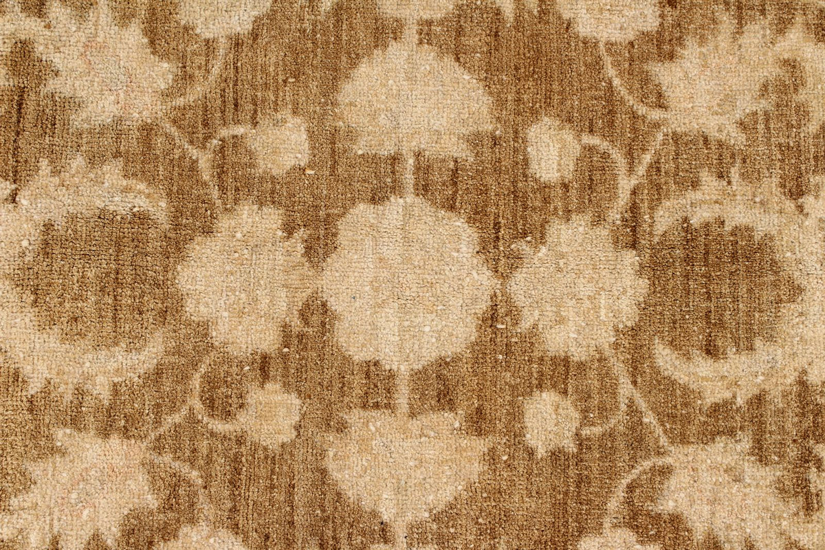 7x10 Beige and Brown Turkish Oushak Rug