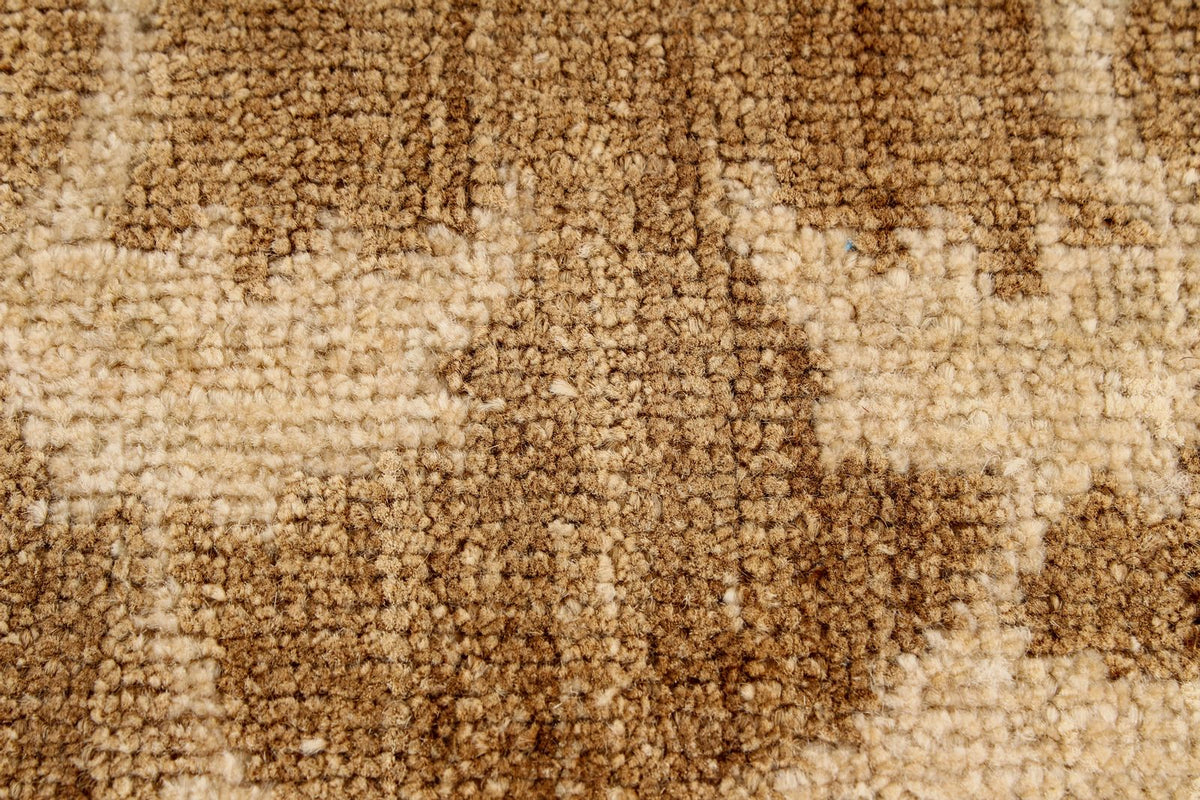 7x10 Beige and Brown Turkish Oushak Rug