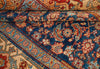Vintage Handmade 4x7 Beige and Blue Persian Bijar Distressed Area Rug
