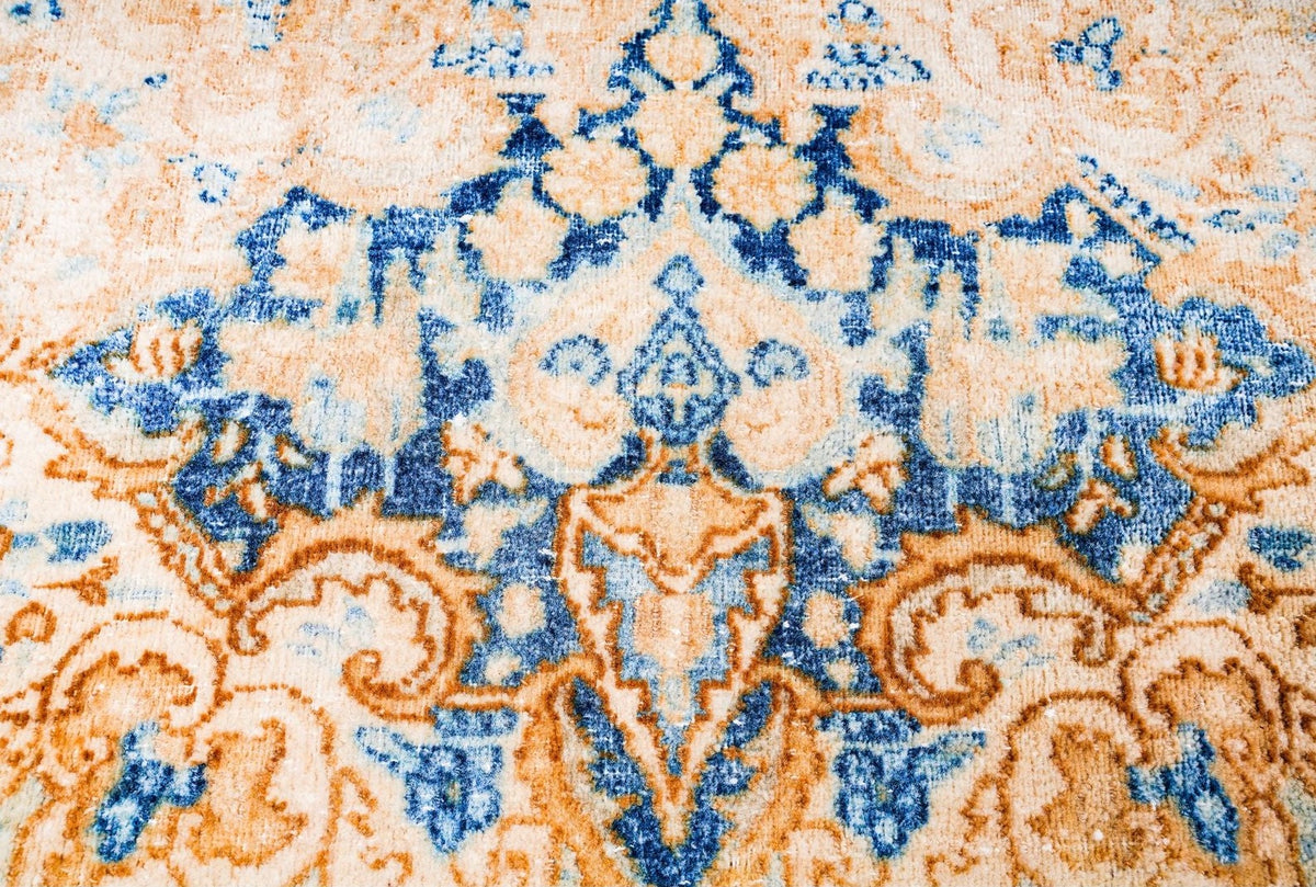 10x14 Beige and Blue Persian Traditional Rug