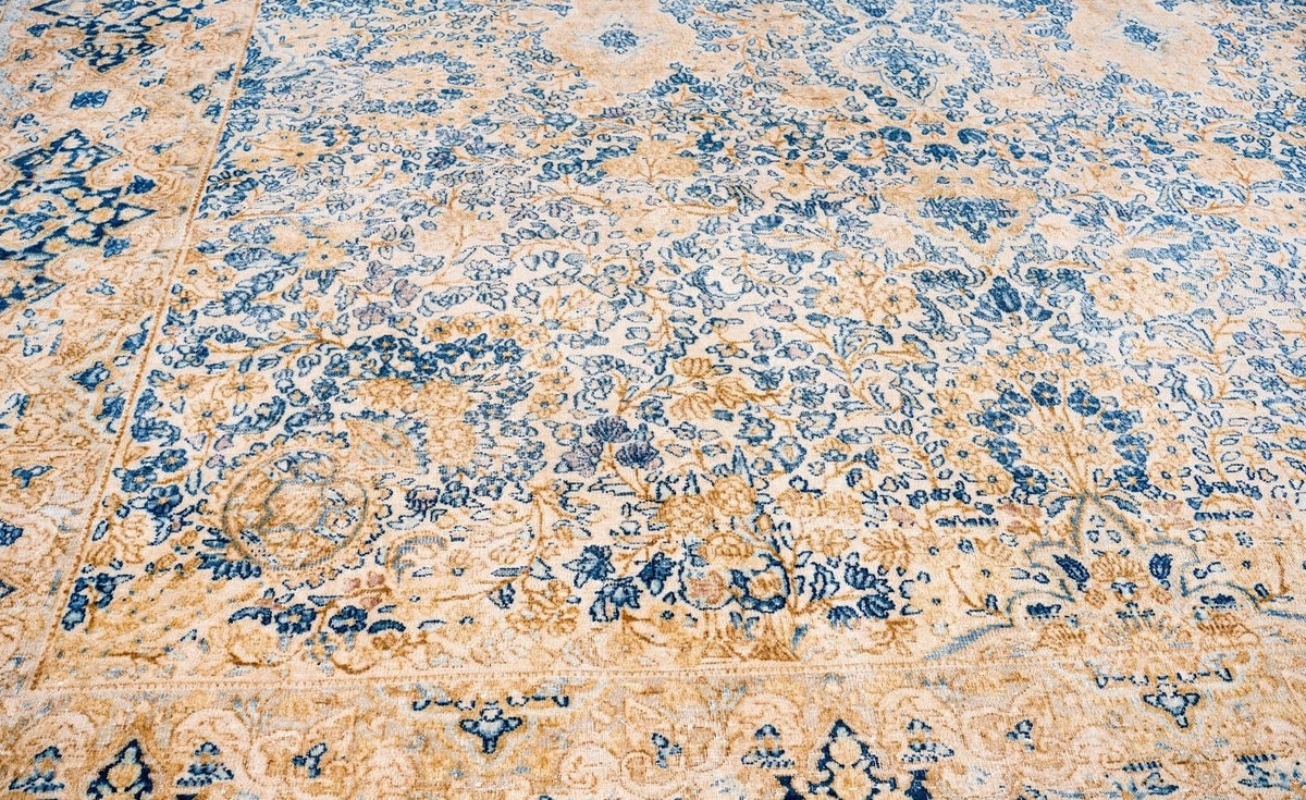10x14 Beige and Blue Persian Traditional Rug
