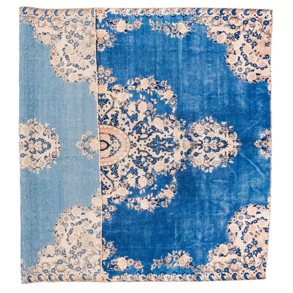 6x8 Blue and Beige Persian Rug