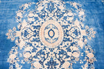 6x8 Blue and Beige Persian Rug