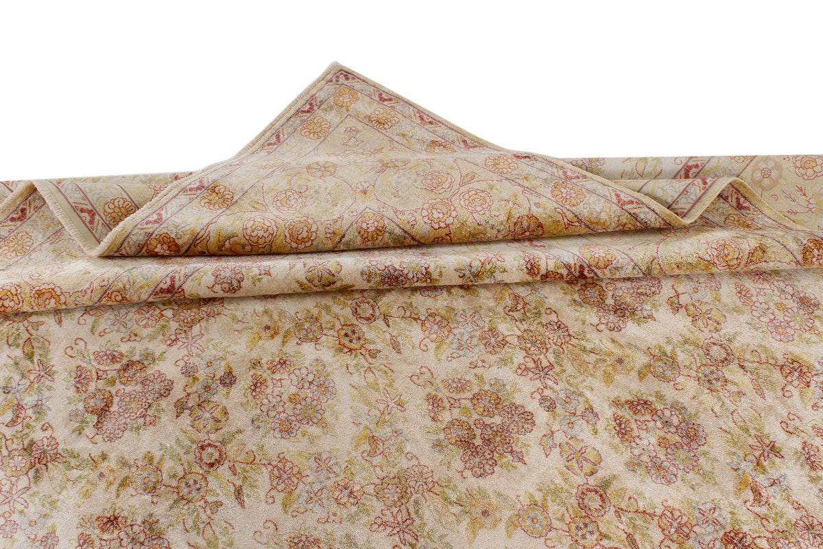 7x10 Beige and Rust Persian Traditional Rug