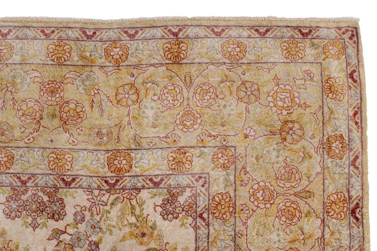 7x10 Beige and Rust Persian Traditional Rug