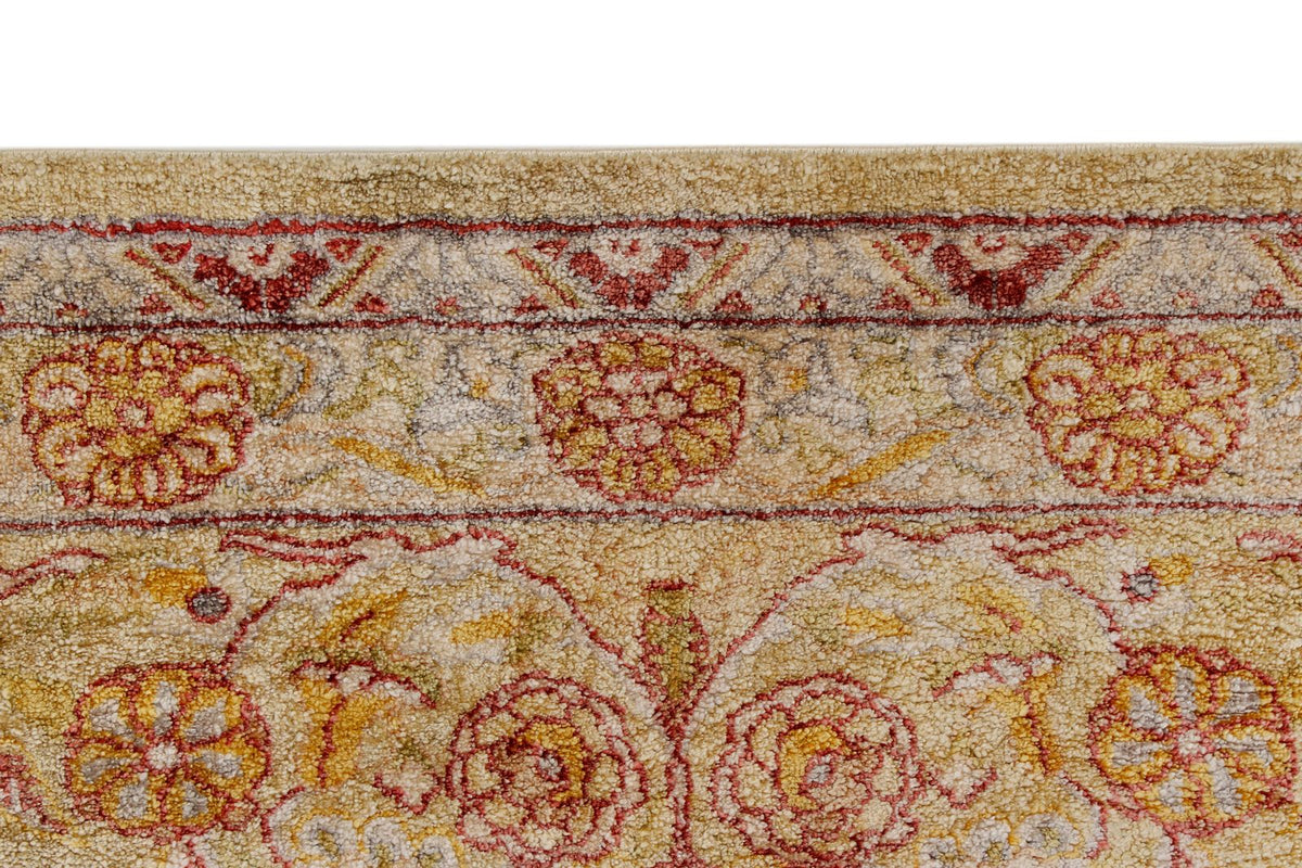 7x10 Beige and Rust Persian Traditional Rug