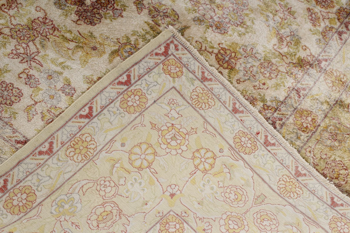 7x10 Beige and Rust Persian Traditional Rug