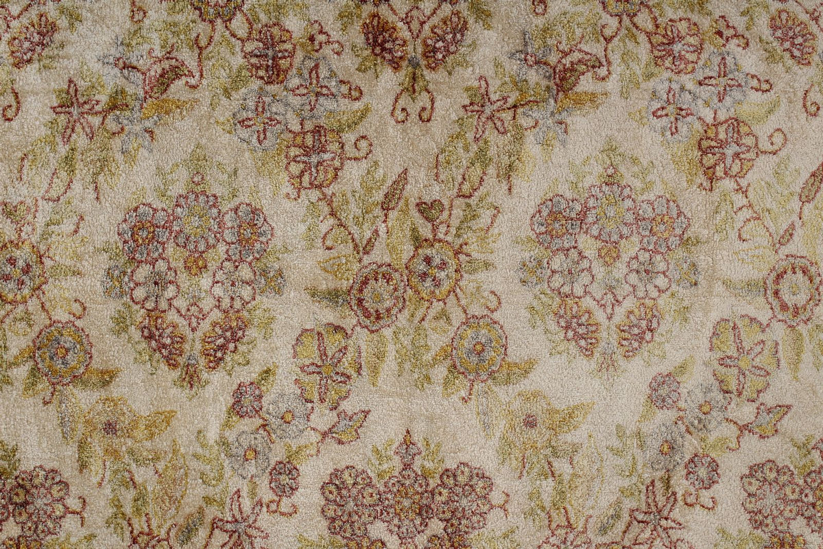 7x10 Beige and Rust Persian Traditional Rug