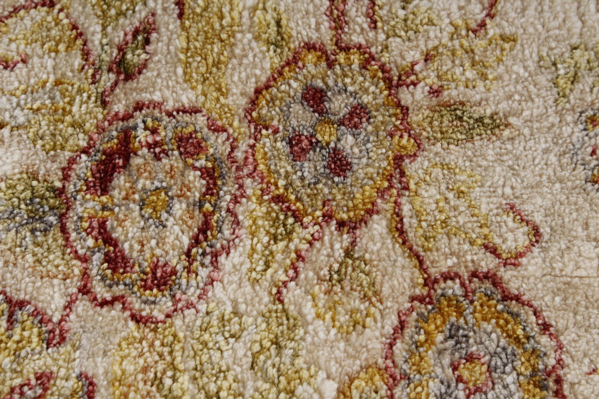 7x10 Beige and Rust Persian Traditional Rug