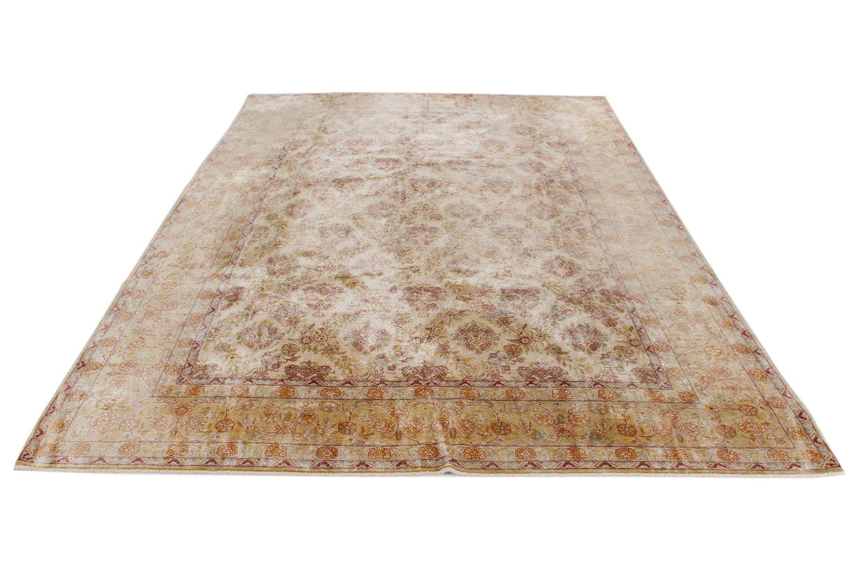 7x10 Beige and Rust Persian Traditional Rug