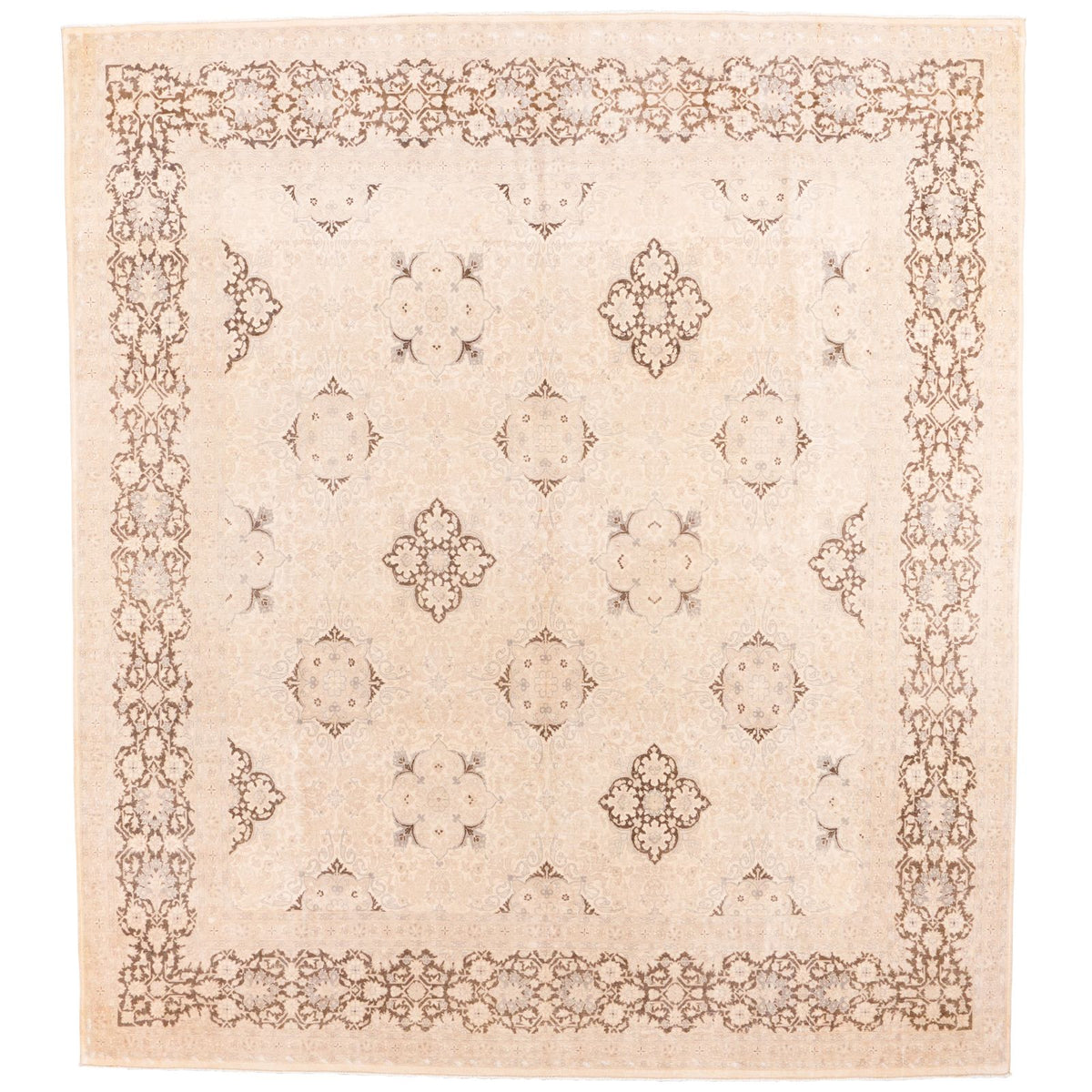 7x8 Beige and Brown Persian Traditional Rug