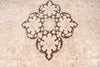Vintage Handmade 7x8 Beige and Brown Persian Tabriz Distressed Area Rug