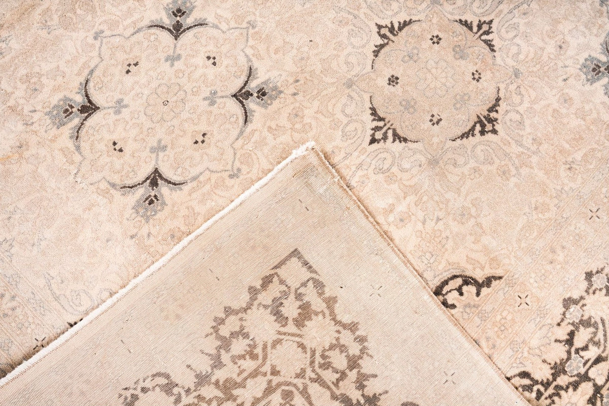 7x8 Beige and Brown Persian Traditional Rug