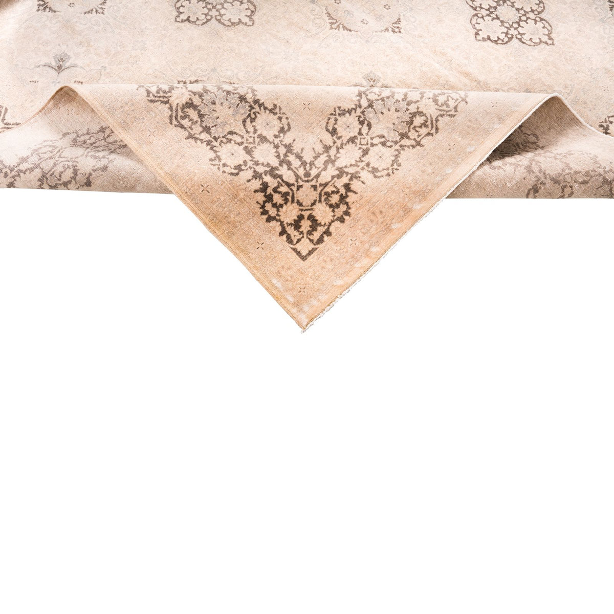 7x8 Beige and Brown Persian Traditional Rug