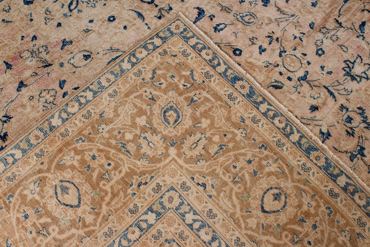 9x12 Beige and Blue Persian Traditional Rug