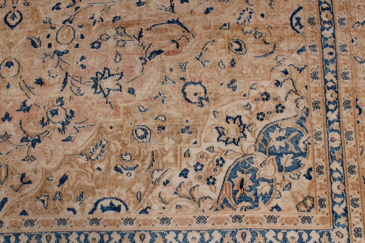 9x12 Beige and Blue Persian Traditional Rug