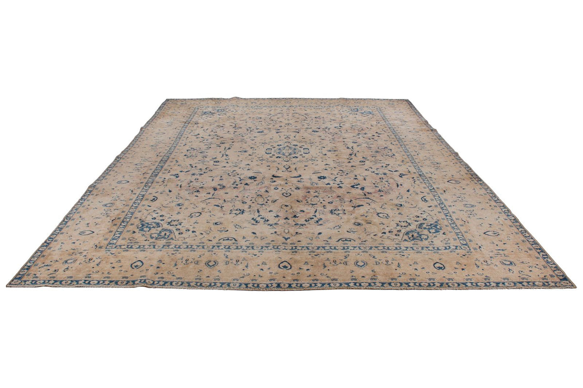 9x12 Beige and Blue Persian Traditional Rug