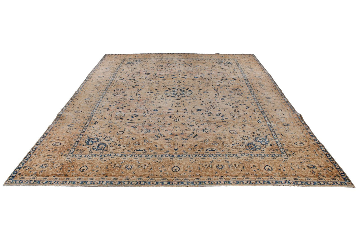 9x12 Beige and Blue Persian Traditional Rug
