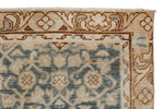 Vintage Handmade 3x13 Blue and Beige Persian Malayer Distressed Area Runner