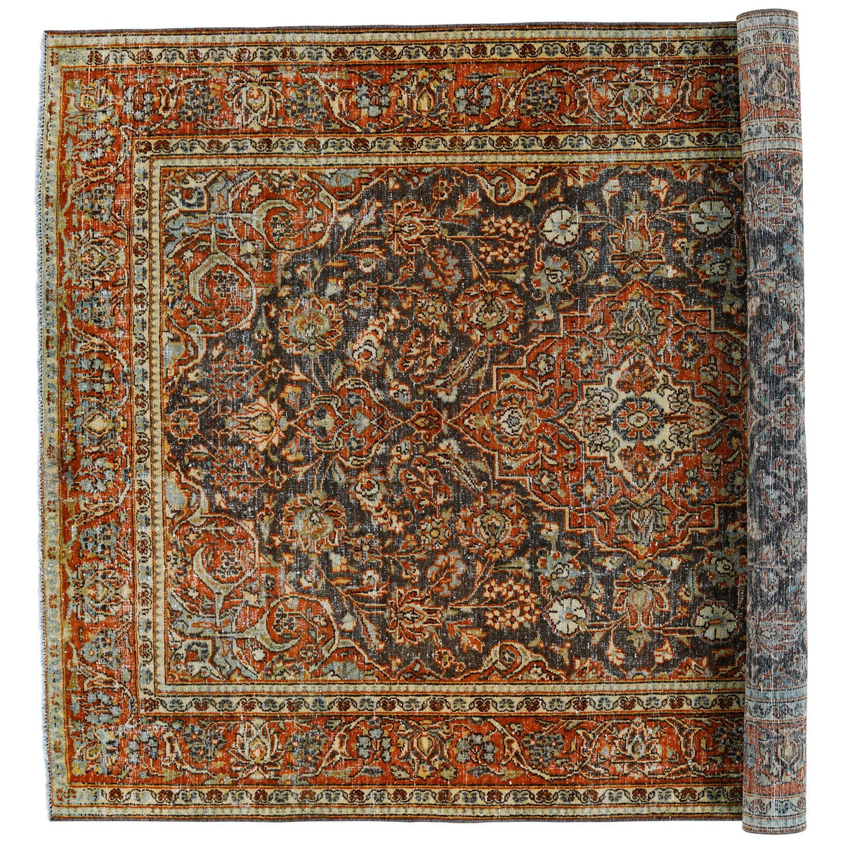 4x6 Navy and Red Turkish Persian Rug