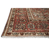 Vintage Handmade 4x6 Red and Navy Persian Kashan Distressed Area Rug