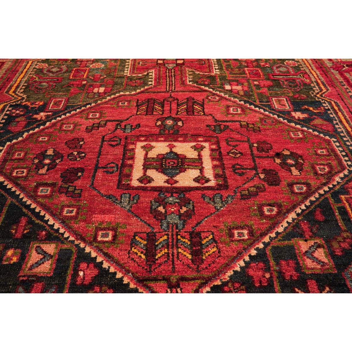 4x6 Red and Red Turkish Persian Rug