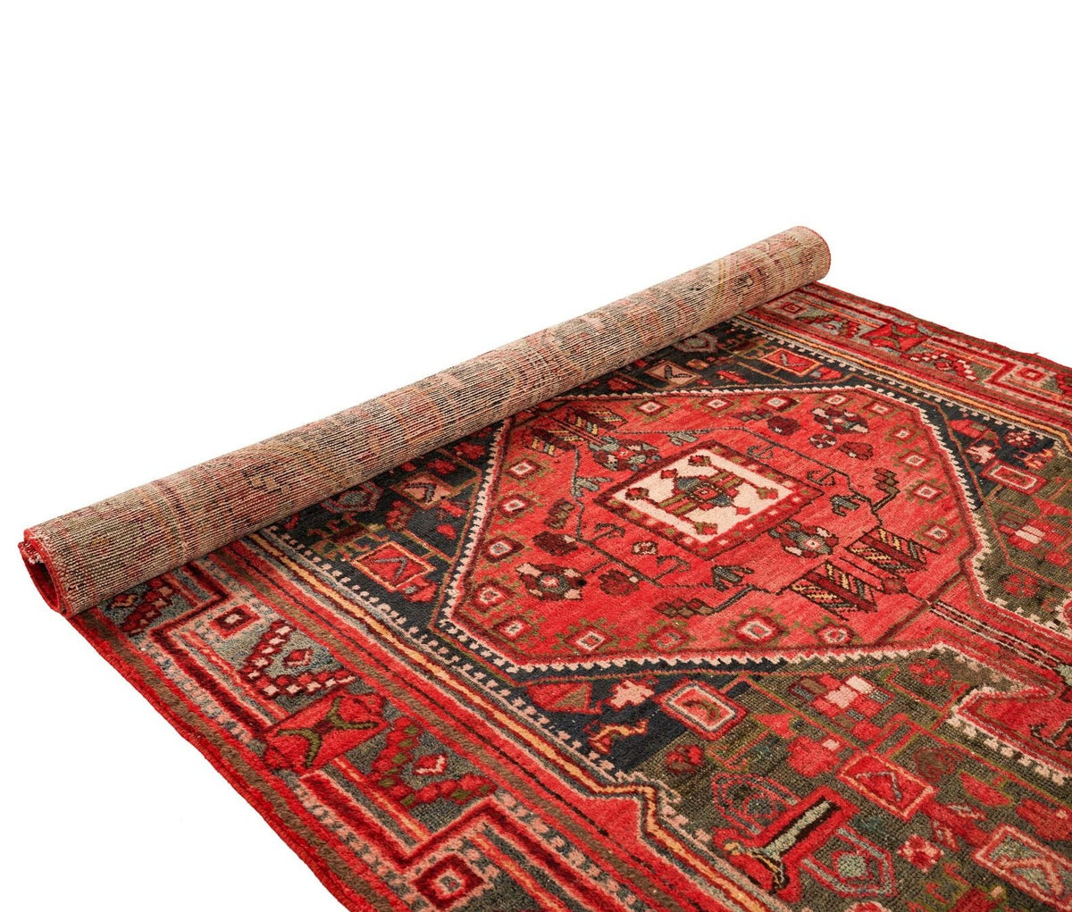 4x6 Red and Red Turkish Persian Rug