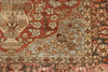 Vintage Handmade 4x6 Red and Beige Persian Tabriz Distressed Area Rug