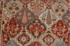 Vintage Handmade 4x6 Beige and Red Persian Bahtiyari Distressed Area Rug