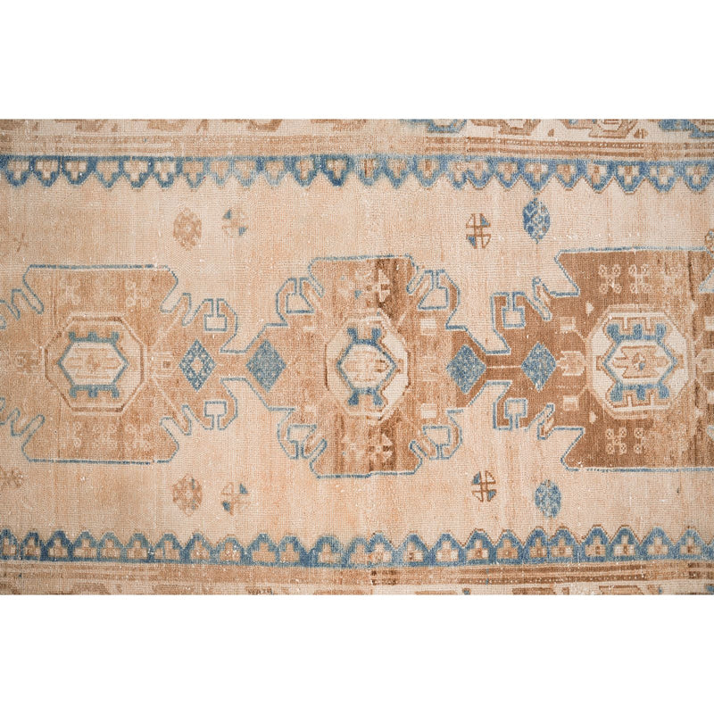 3x8 Blue and Beige Persian Traditional Runner