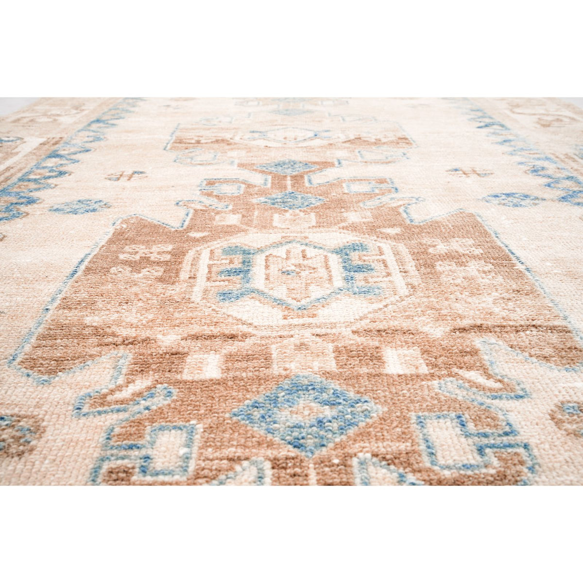 3x8 Blue and Beige Persian Traditional Runner