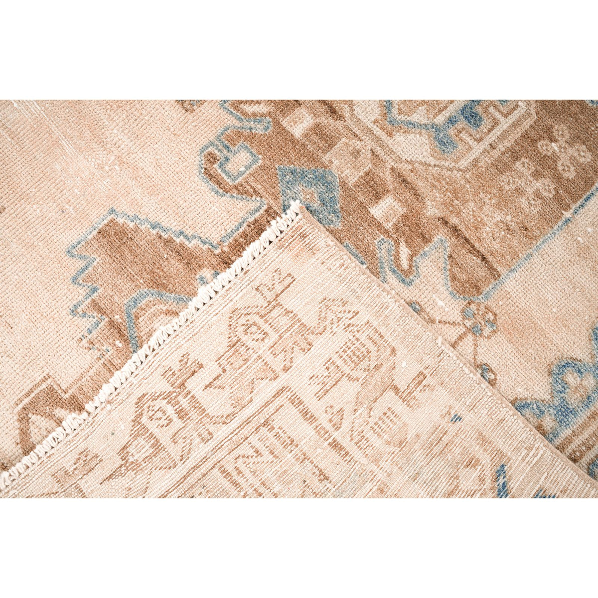 3x8 Blue and Beige Persian Traditional Runner