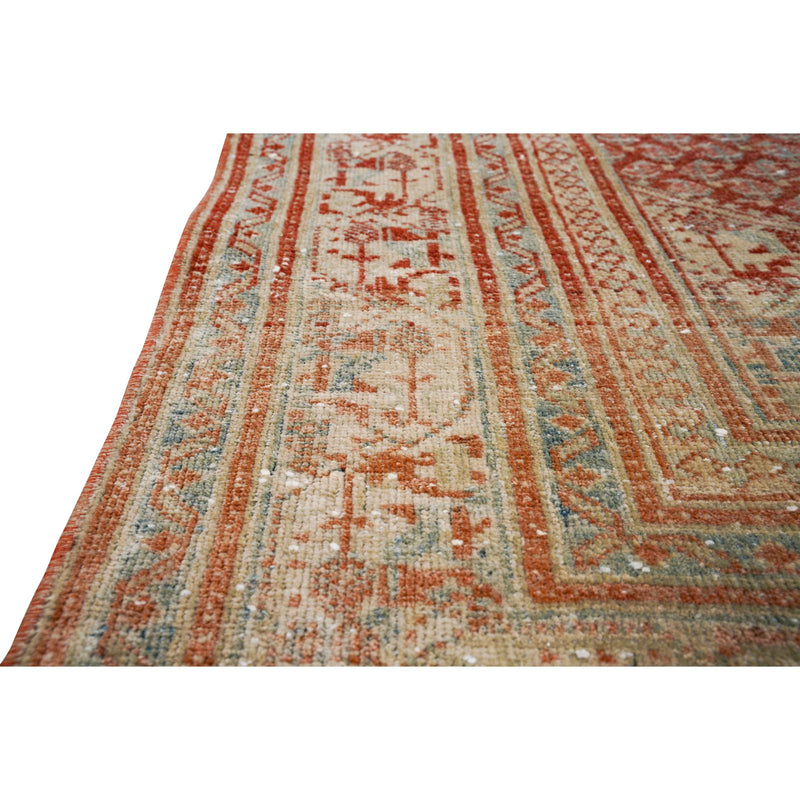 4x6 Red and Beige Persian Tribal Rug