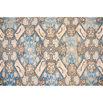 4x6 Beige and Blue Turkish Tribal Rug