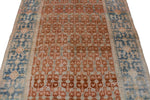 Vintage Handmade 4x7 Red and Blue Persian Malayer Distressed Area Rug