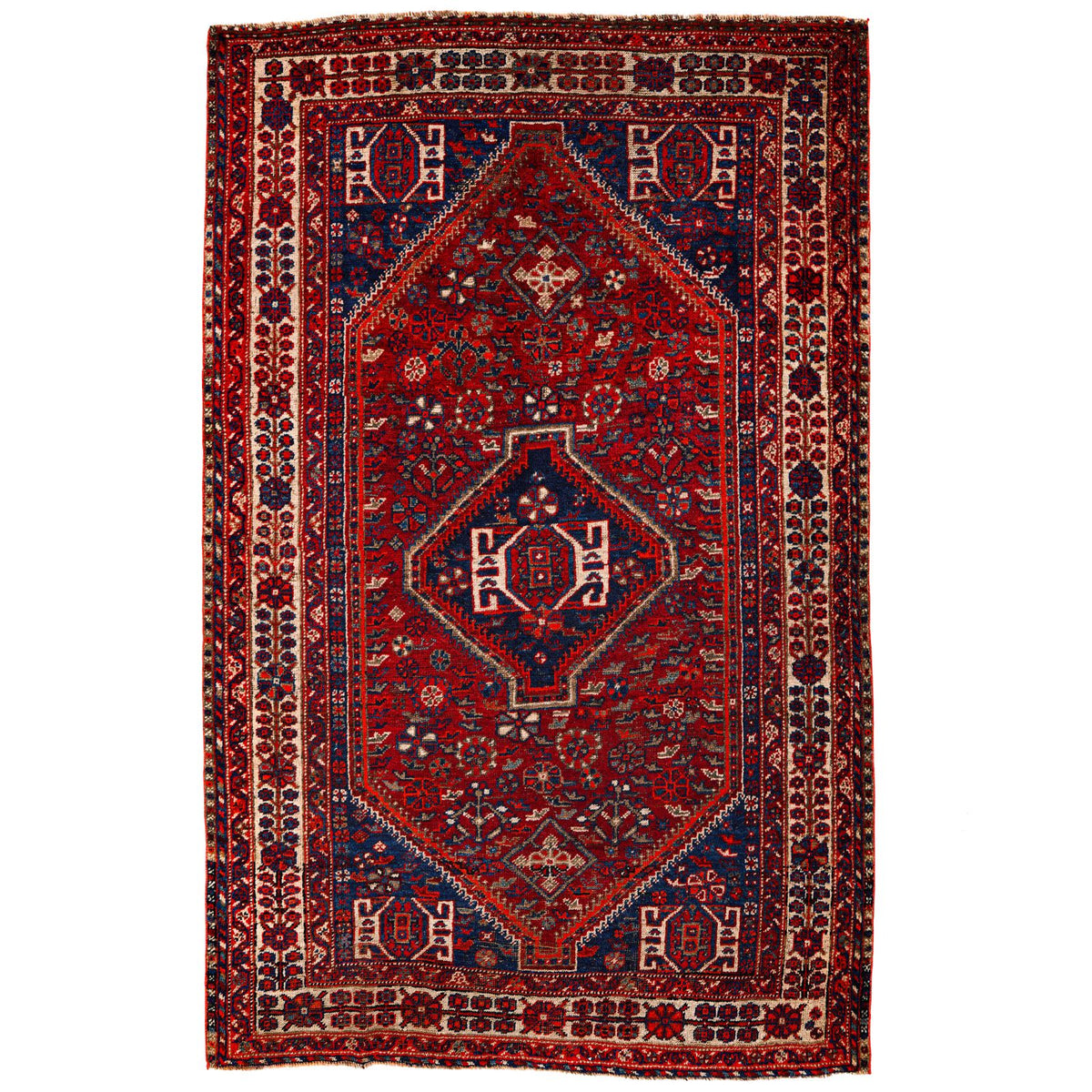 5x8 Red and Red Persian Traditional Rug