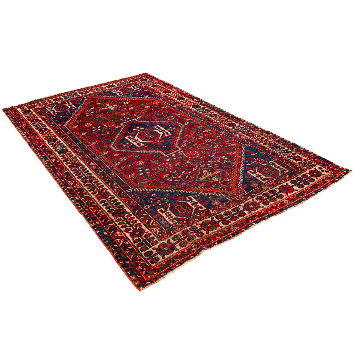 5x8 Red and Red Persian Traditional Rug