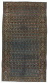 5x9 Blue and Beige Persian Tribal Rug