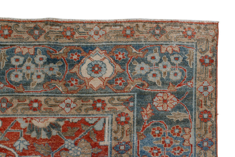 9x12 Red and Blue Persian Traditional Rug