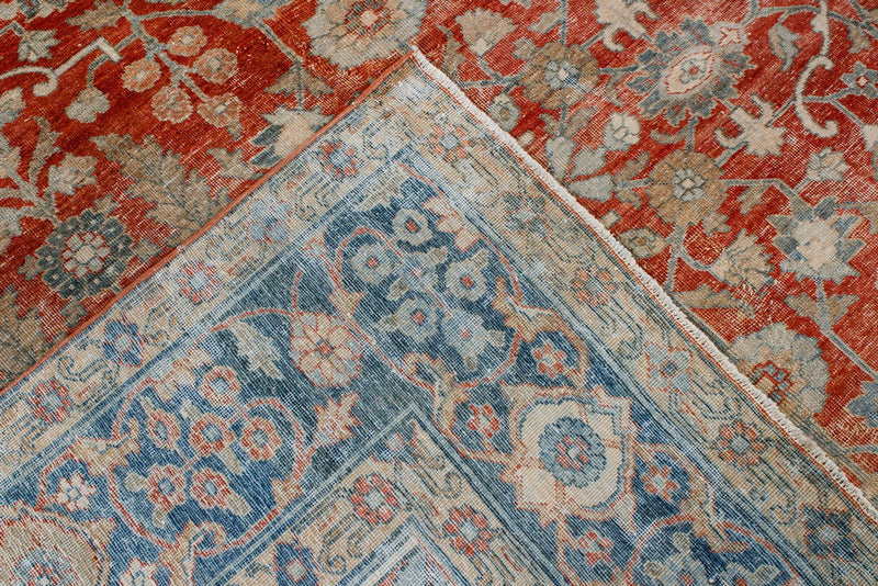 9x12 Red and Blue Persian Traditional Rug