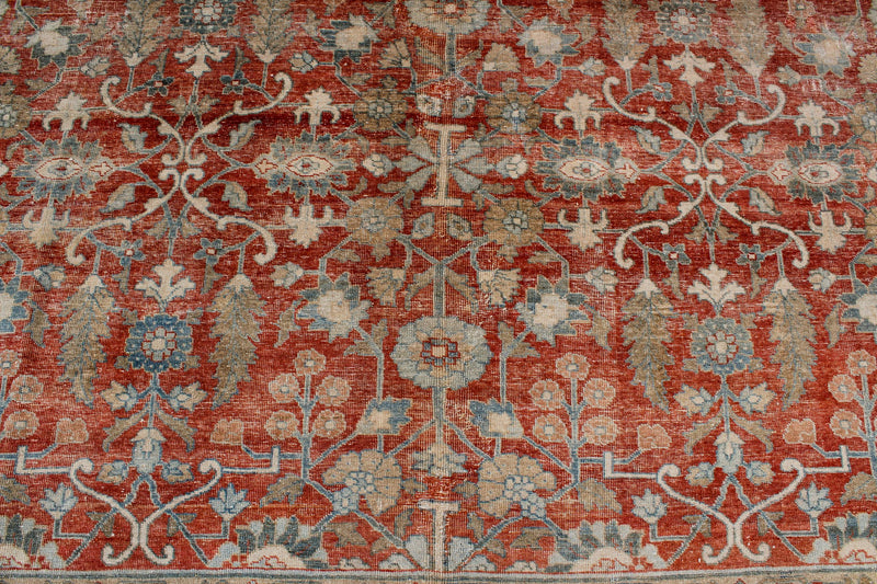 9x12 Red and Blue Persian Traditional Rug