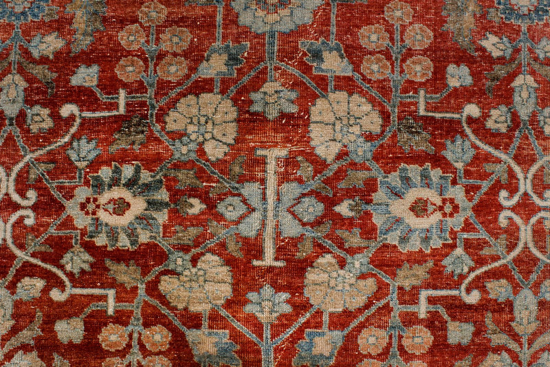 9x12 Red and Blue Persian Traditional Rug