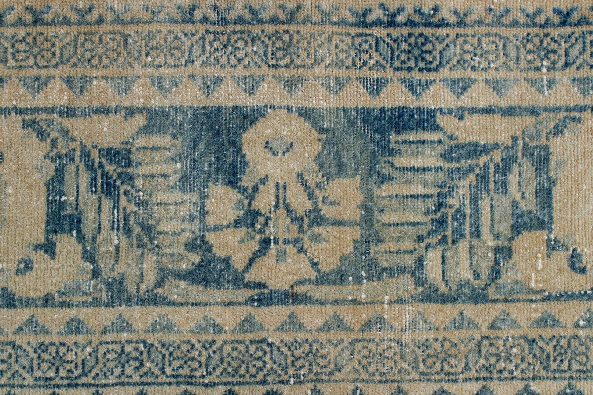 7x10 Beige and Blue Persian Traditional Rug