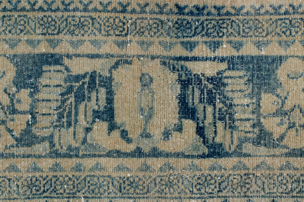 7x10 Beige and Blue Persian Traditional Rug