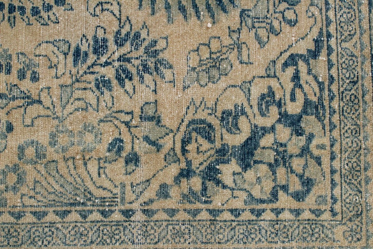 7x10 Beige and Blue Persian Traditional Rug
