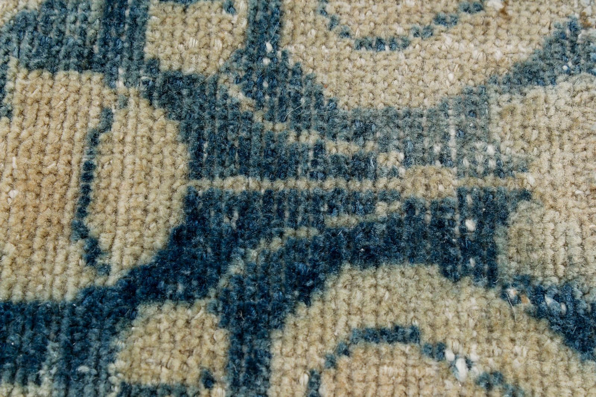 7x10 Beige and Blue Persian Traditional Rug