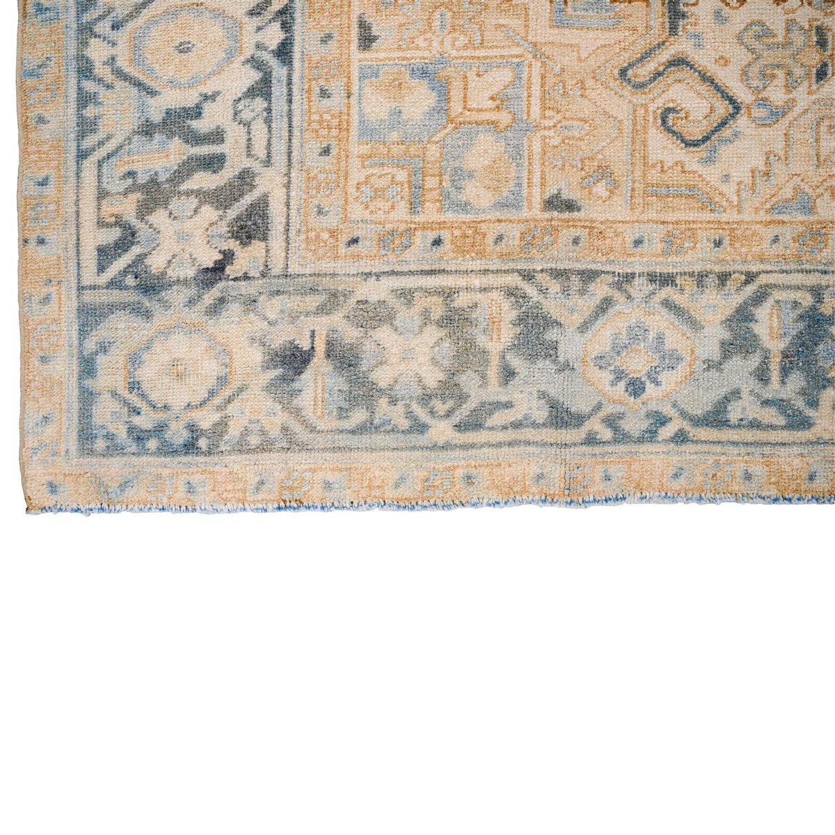 7x10 Beige and Blue Persian Rug