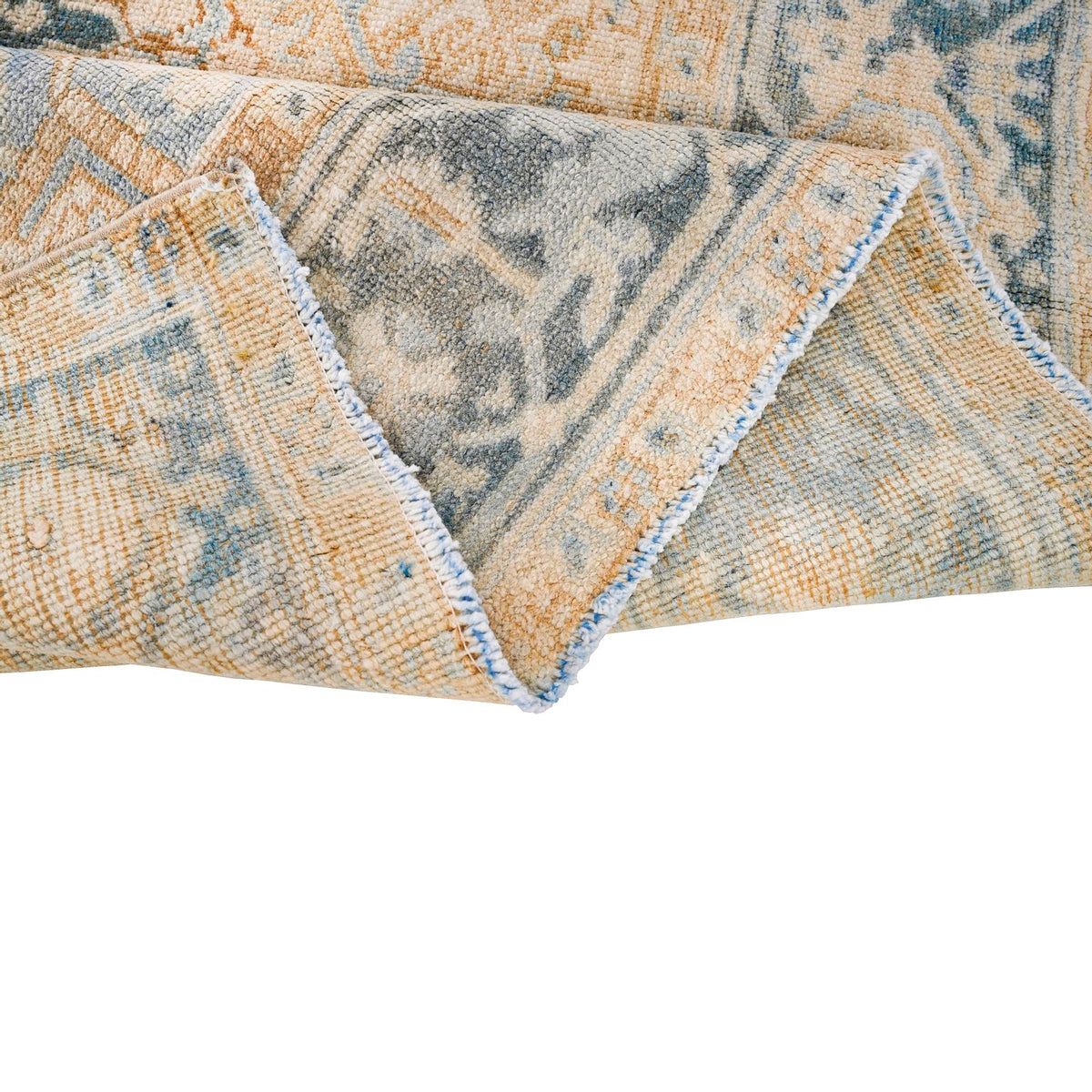 7x10 Beige and Blue Persian Rug